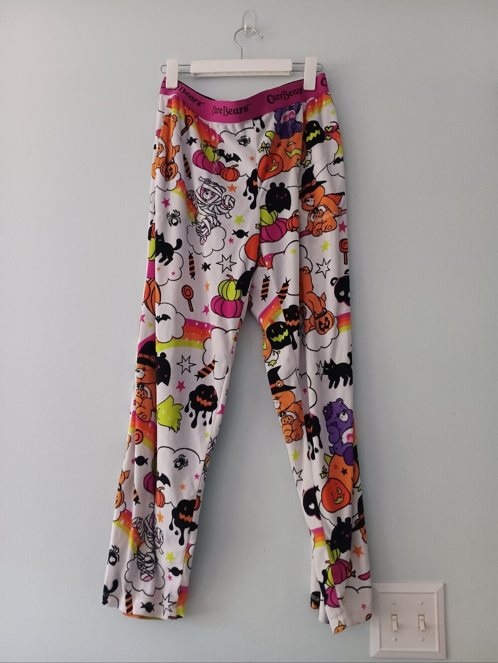 Care Bears Halloween Leggings M Pumpkin Rainbow Graphic Pajama Pants